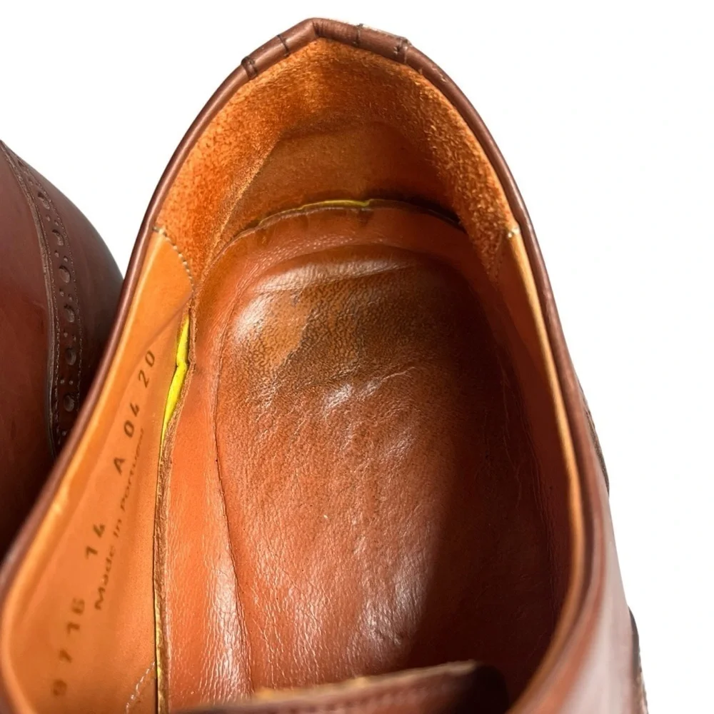 WOLF & SHEPHERD Senna Wingtip Oxford Dress Shoe in Maple Brown